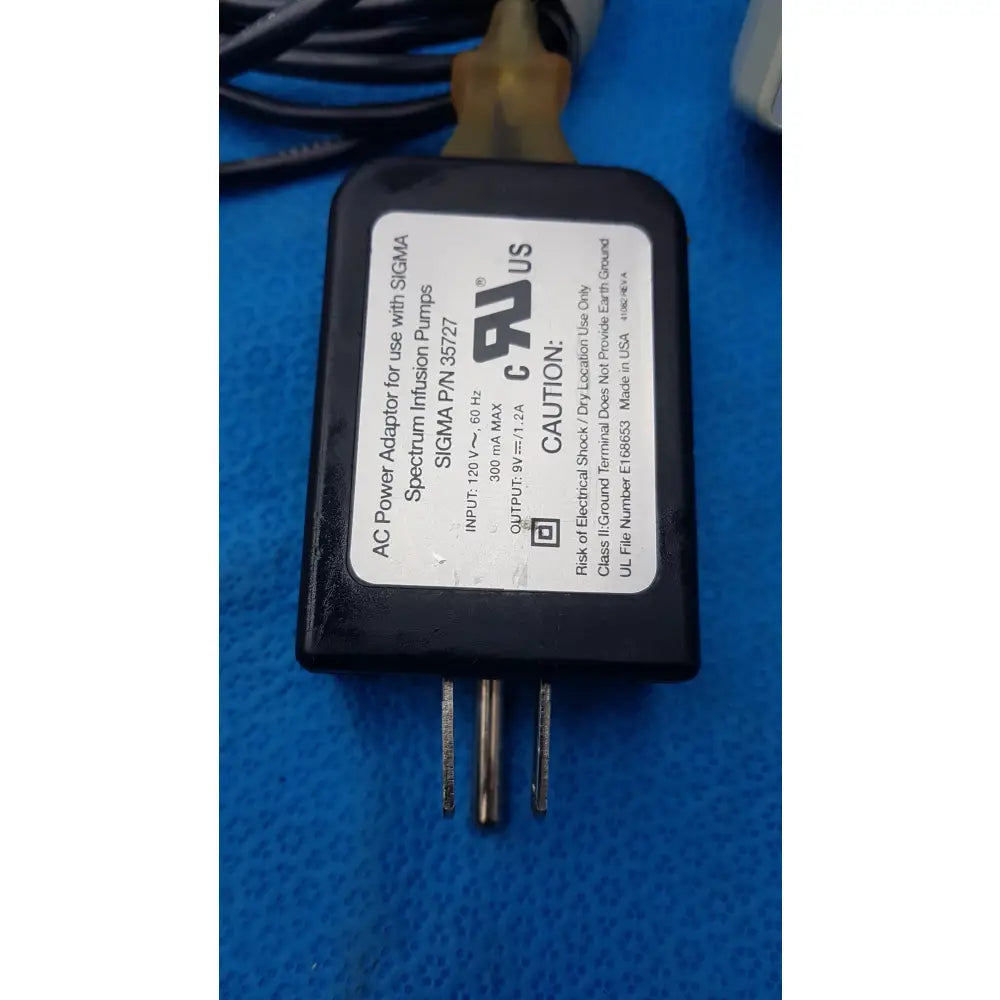 Lot of 2 Baxter Sigma Spectrum Infusion Pumps With AC Power Adapters P/N 35162 - Volumetric Large Volume Infusion Pump