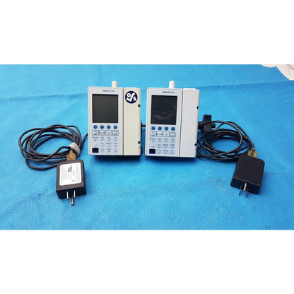 Lot of 2 Baxter Sigma Spectrum Infusion Pumps With AC Power Adapters P/N 35162 - Volumetric Large Volume Infusion Pump