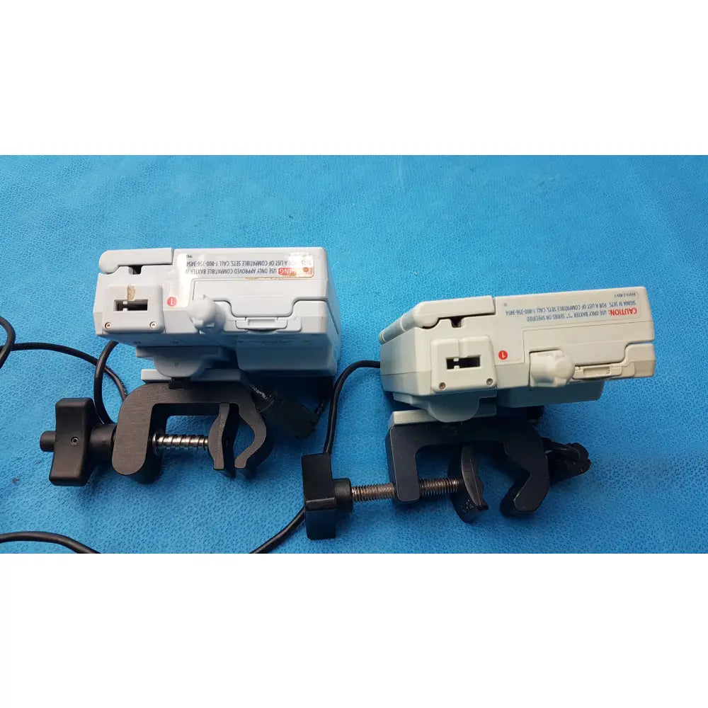 Lot of 2 Baxter Sigma Spectrum Infusion Pumps With AC Power Adapters P/N 35162 - Volumetric Large Volume Infusion Pump