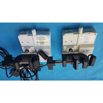 Lot of 2 Baxter Sigma Spectrum Infusion Pumps With AC Power Adapters P/N 35162 - Volumetric Large Volume Infusion Pump
