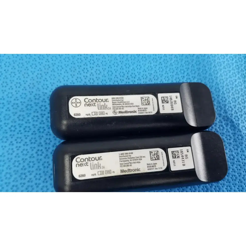 Bayer Lot of 2 - Bayer Contour Next Link 2.4 Glucose Meter Medtronic Diabetes Monitor Glucose Meter, second-hand product photo 5