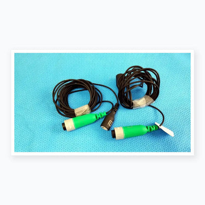 Lot of 2 D-ENS-SUP-Q-CBL EnSite X EP system catheter connector cables with black and green coils and durable plastic connectors for reuse medical equipment