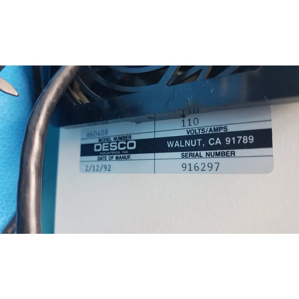 Lot of 2 Desco A60408 Bench Top Ionizer 110V - Benchtop Static Control Ionizing Blower