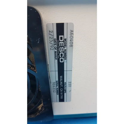 Lot of 2 Desco A60408 Bench Top Ionizer 110V - Benchtop Static Control Ionizing Blower