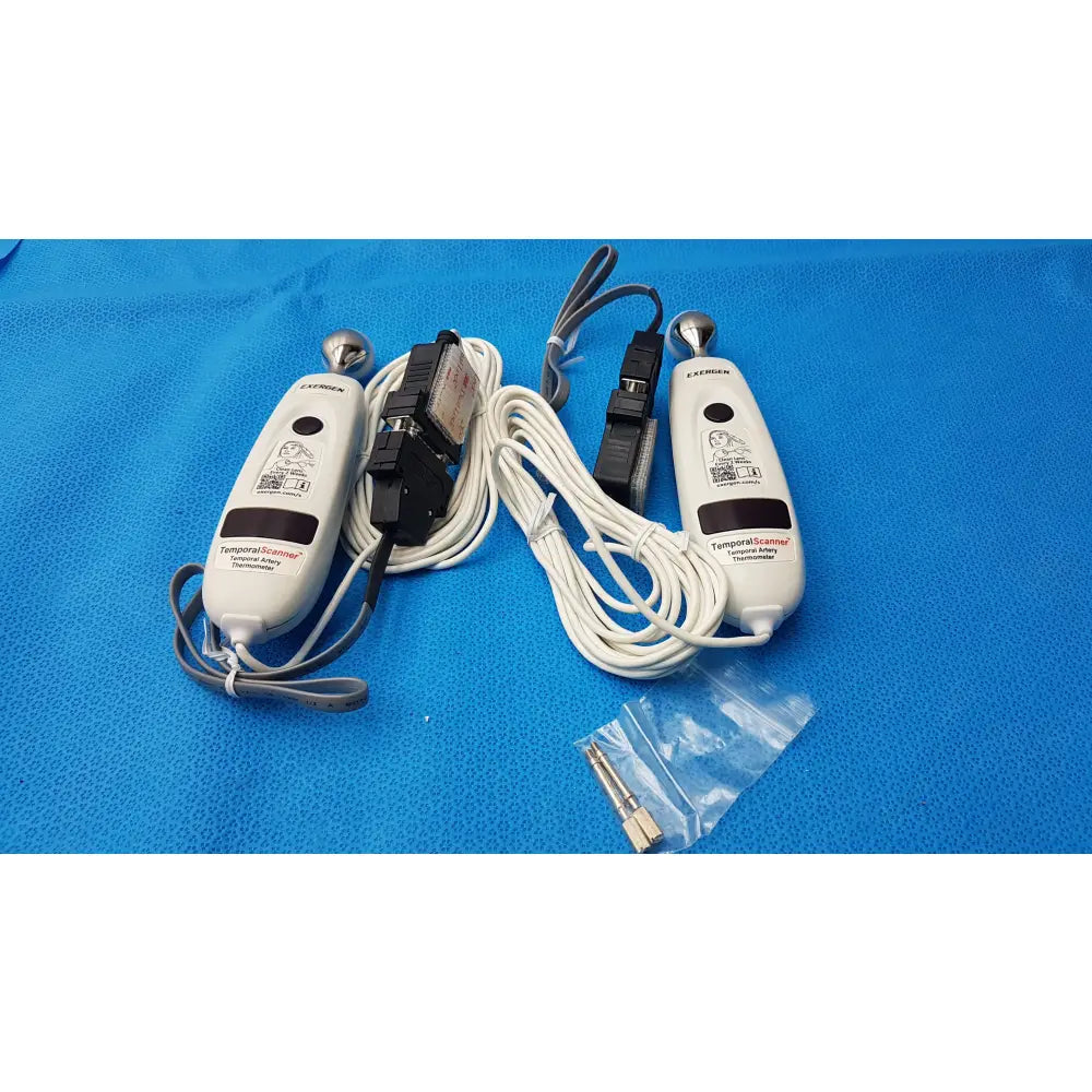 Lot of 2 Exergen TAT-5000S-RS232-CORO Temporal Scanner Thermometer - Temporal Scanner Thermometer