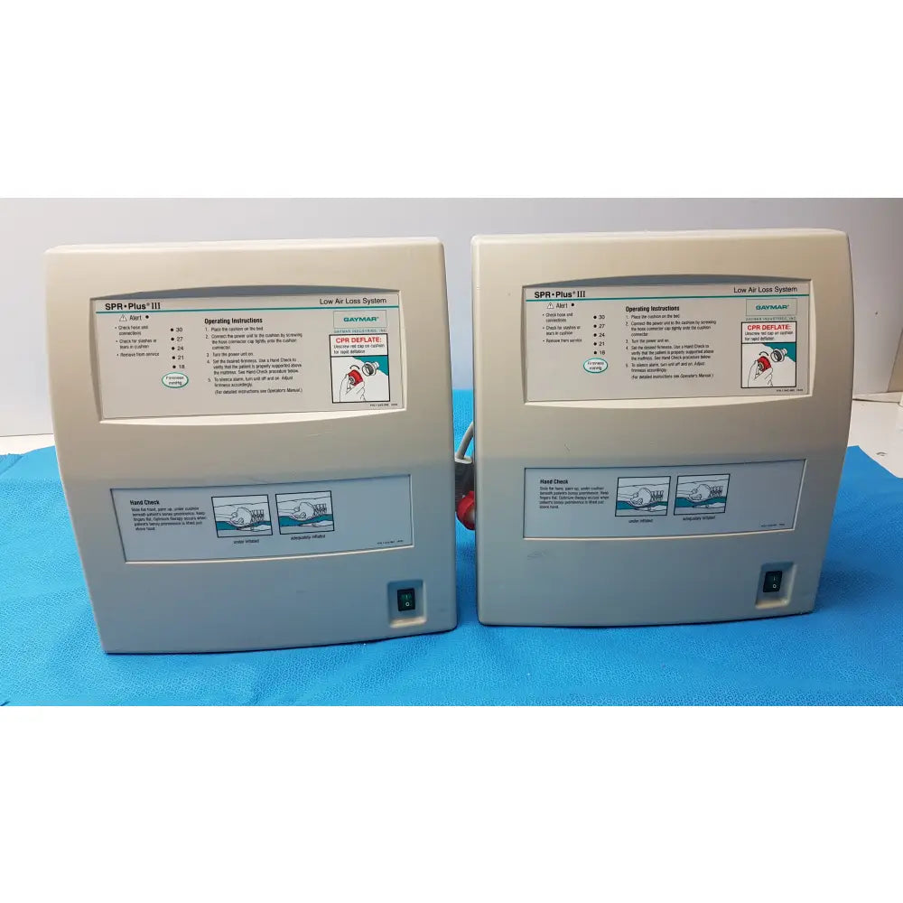 Lot of 2 Gaymar SPR Plus III Low Air Loss Mattress pumps - Low Air Loss Mattress Pump