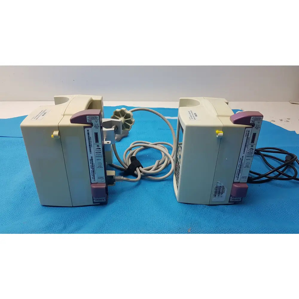 Lot of 2 Hospira Infusion pumps S/N 16013880 - Volumetric Single-Channel Dual-Line Infusion Pump