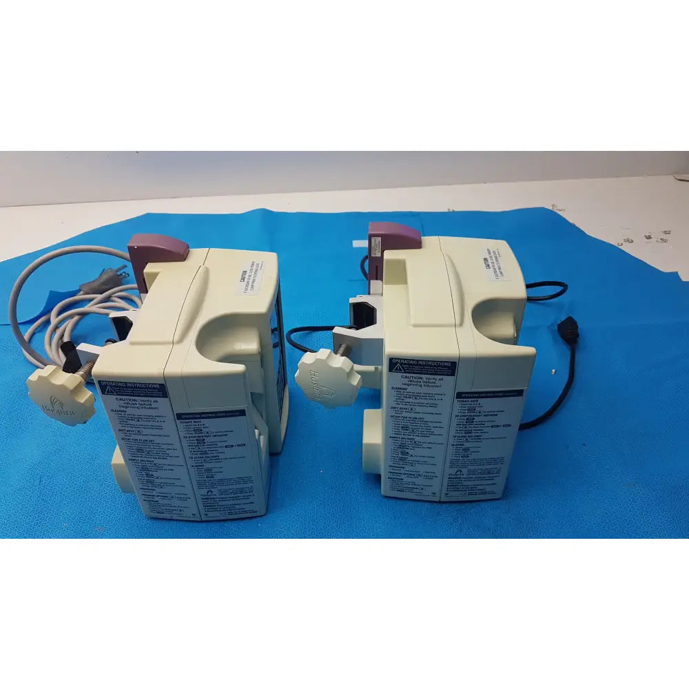 Lot of 2 Hospira Infusion pumps S/N 16013880 - Volumetric Single-Channel Dual-Line Infusion Pump