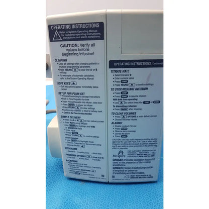 Lot of 2 Hospira Plum A+ Infusion pumps - Volumetric Single-Channel Dual-Line Infusion Pump