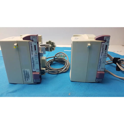 Lot of 2 Hospira Plum A+ Infusion pumps - Volumetric Single-Channel Dual-Line Infusion Pump