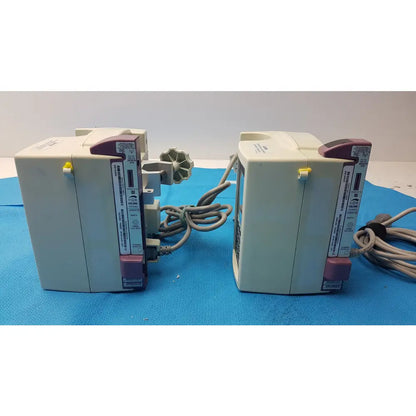Lot of 2 Hospira Plum A+ Infusion pumps - Volumetric Single-Channel Dual-Line Infusion Pump