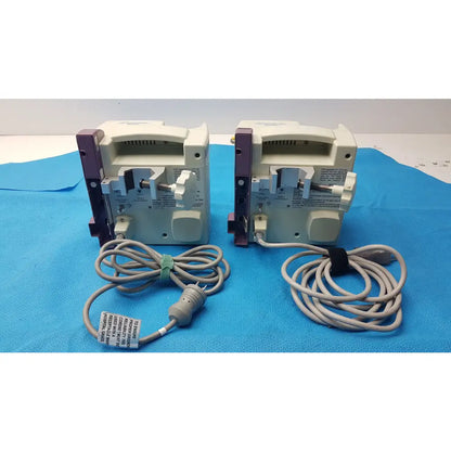Lot of 2 Hospira Plum A+ Infusion pumps - Volumetric Single-Channel Dual-Line Infusion Pump