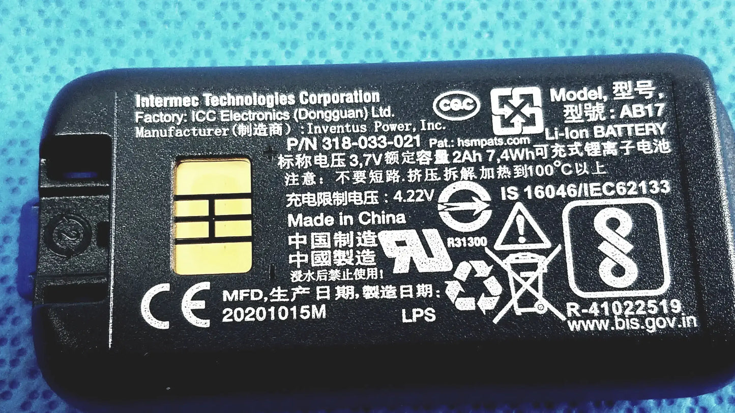 Intermec Lot of - 2 Intermec Lithium-Ion Battery Replacement P/N 318-033-021/318-034-023 Lithium‑Ion Replacement Batteries, second-hand product photo 5