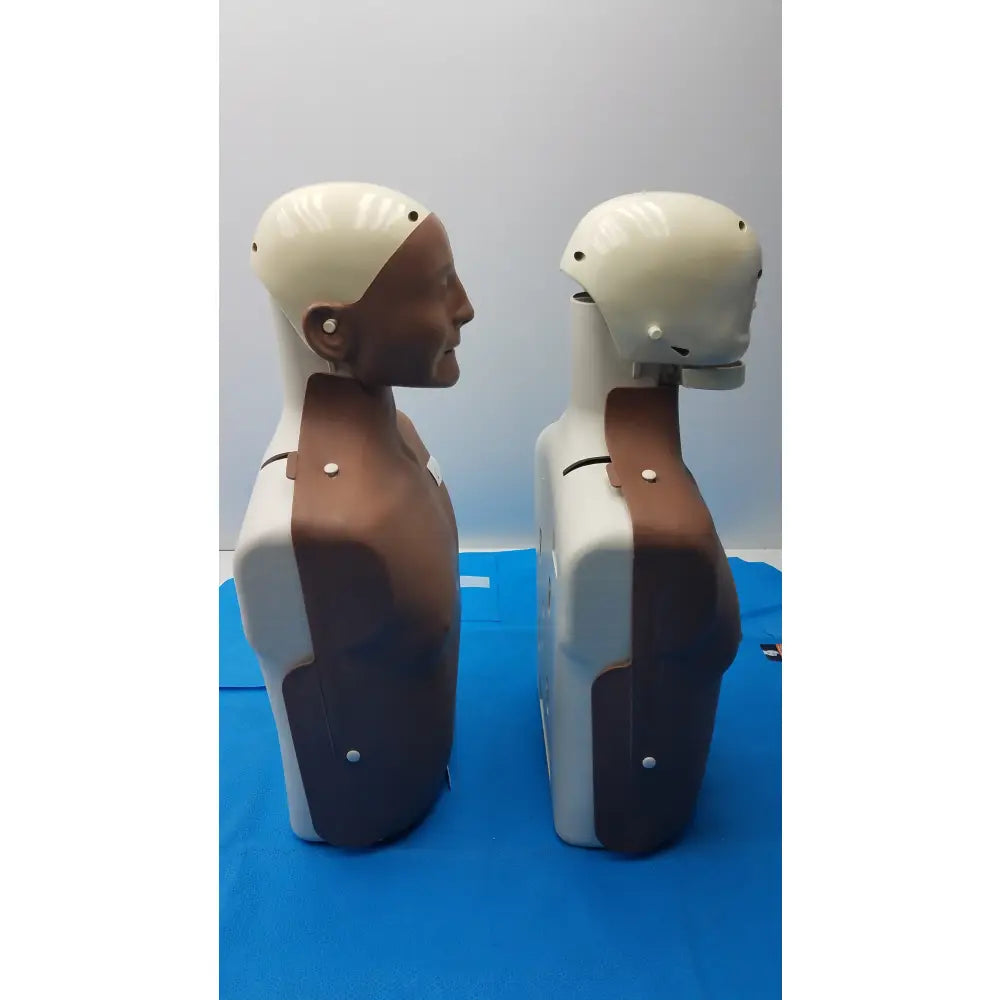 Lot of 2 Laerdal Little Anne CPR Manikins Dark Skin Torsos 1 Missing Face - CPR Training Manikin Torsos