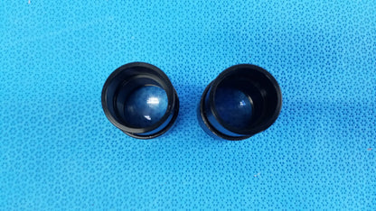 Black cylindrical lens caps with glossy finish and reflective inner surfaces for swh10x precision optical microscope eyepieces