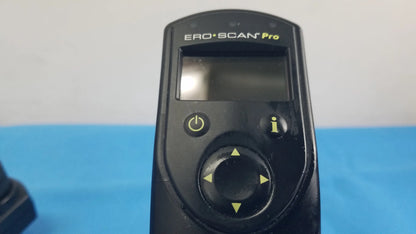 Black Maico ero-scan pro handheld auditory scanner with small screen and navigation buttons for hearing screening medical equipment