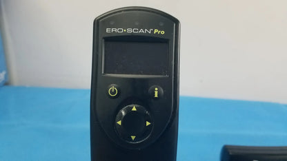 Lot of 2 black maico ero scan pro handheld auditory medical equipment with screen and navigation for hearing screening