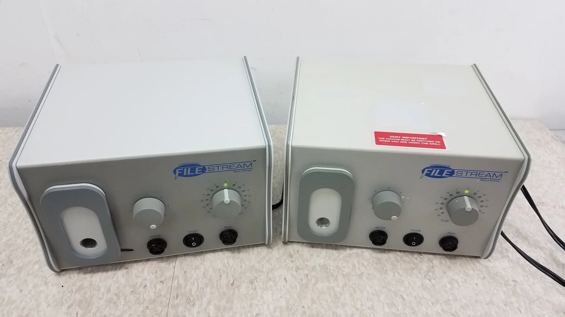 Medicool Lot of 2 Medicool 1811 File Stream II Podiatry Drill Podiatry Drill System, second-hand product photo 1
