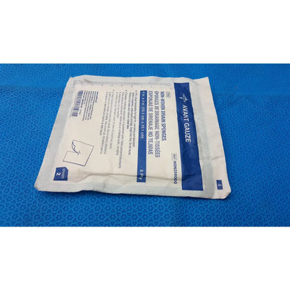 Lot of 2 Medline Avant Gauze Sterile Non-Woven Drain Sponges 4’’x4’’ 6-Ply Ref NON256000 - Sterile Non-Woven Drain