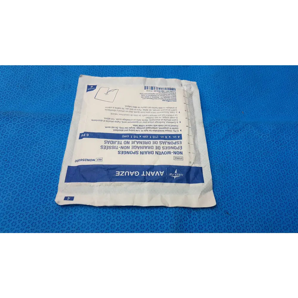 Lot of 2 Medline Avant Gauze Sterile Non-Woven Drain Sponges 4’’x4’’ 6-Ply Ref NON256000 - Sterile Non-Woven Drain
