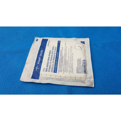 Lot of 2 Medline Avant Gauze Sterile Non-Woven Drain Sponges 4’’x4’’ 6-Ply Ref NON256000 - Sterile Non-Woven Drain
