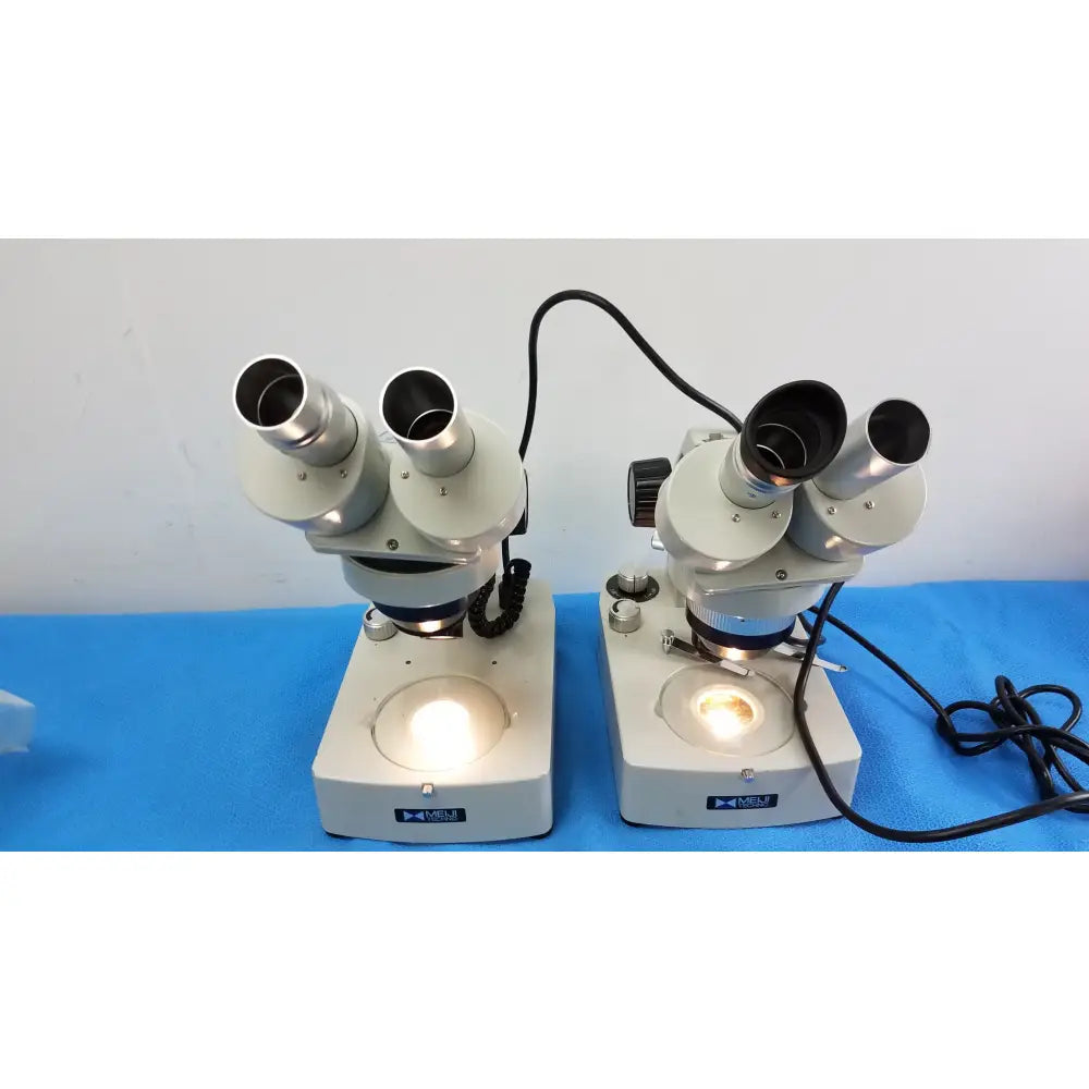 Meiji Techno Lot of 2 Meiji Techno EMT-1 Stereo Microscope Stereo Microscope, as-is (for parts) product photo 1