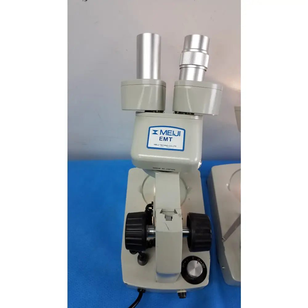 Meiji Techno Lot of 2 Meiji Techno EMT-1 Stereo Microscope Stereo Microscope, as-is (for parts) product photo 6
