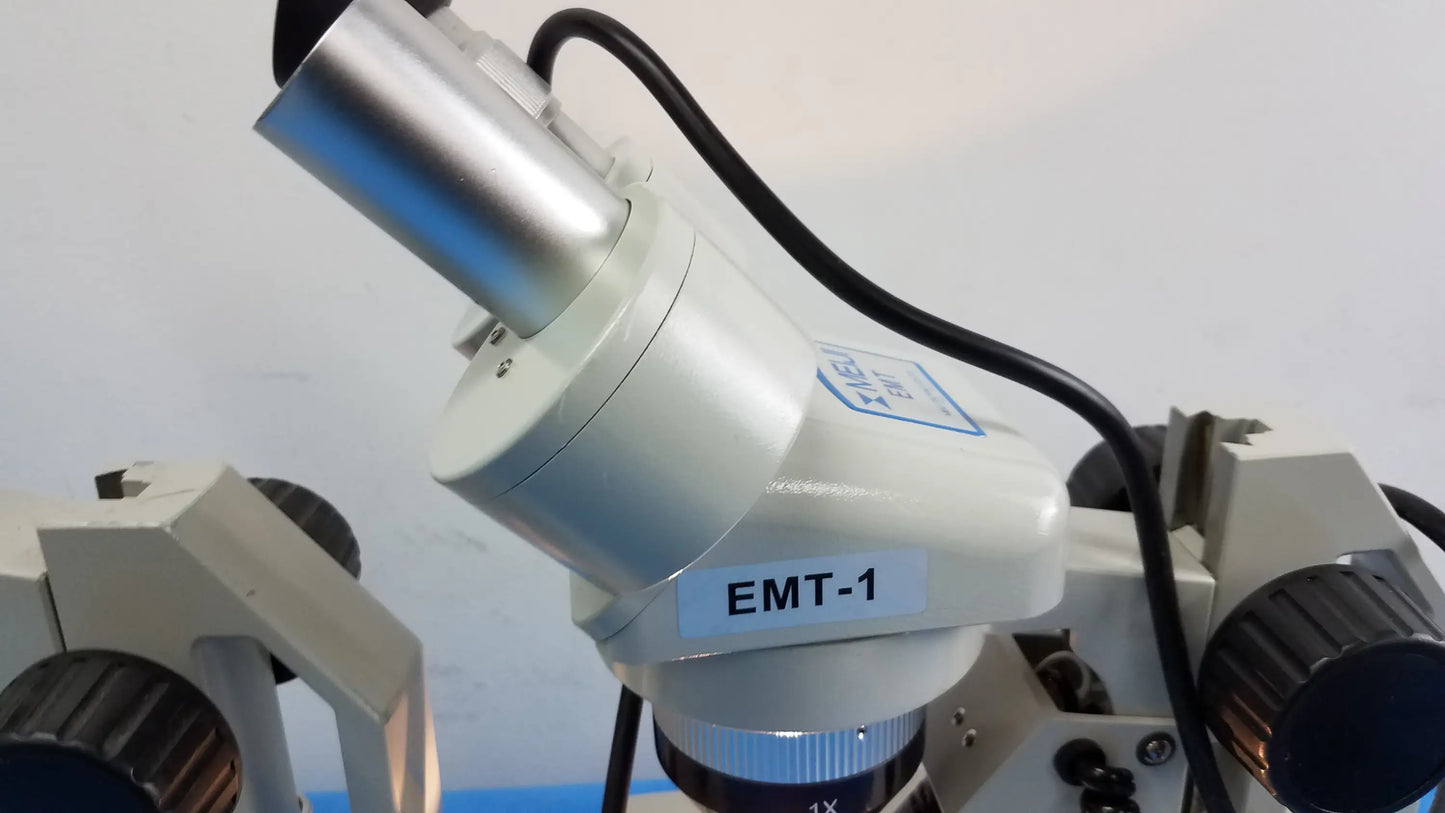 Meiji Techno Lot of 2 Meiji Techno EMT-1 Stereo Microscope Stereo Microscope, as-is (for parts) product photo 14