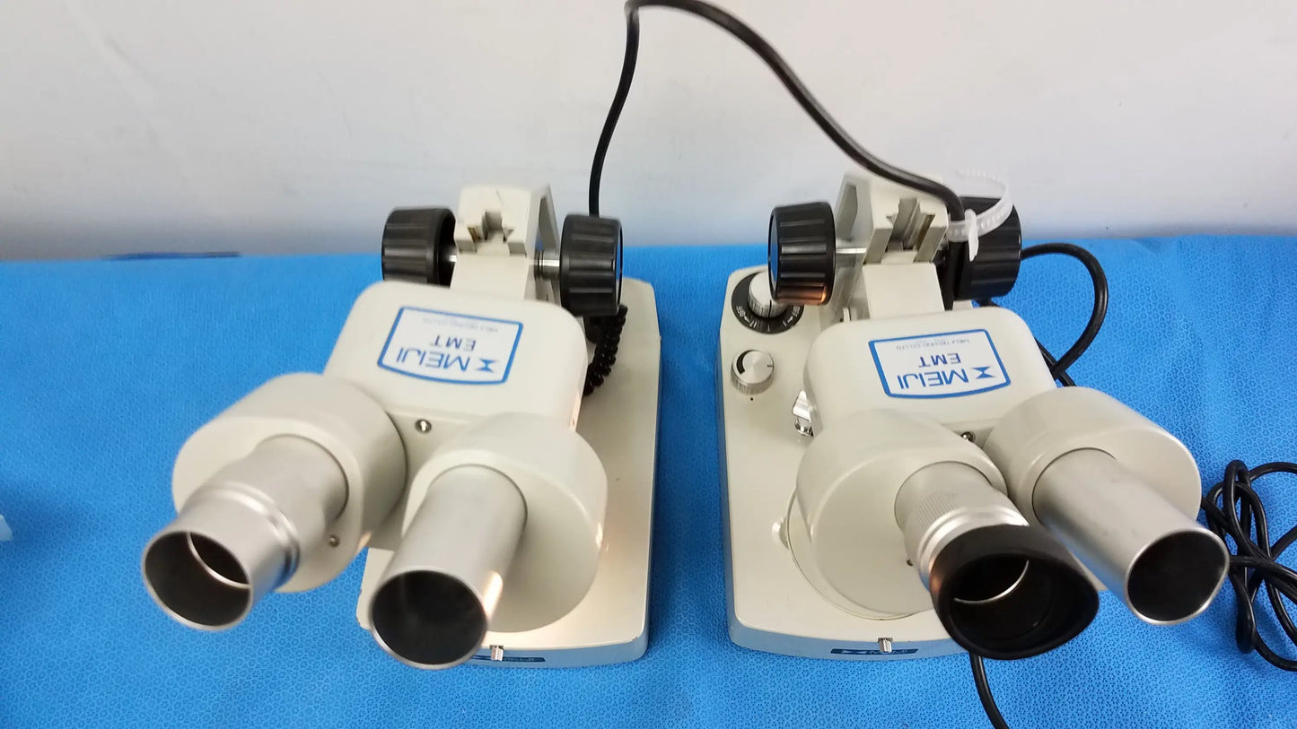 Meiji Techno Lot of 2 Meiji Techno EMT-1 Stereo Microscope Stereo Microscope, as-is (for parts) product photo 2