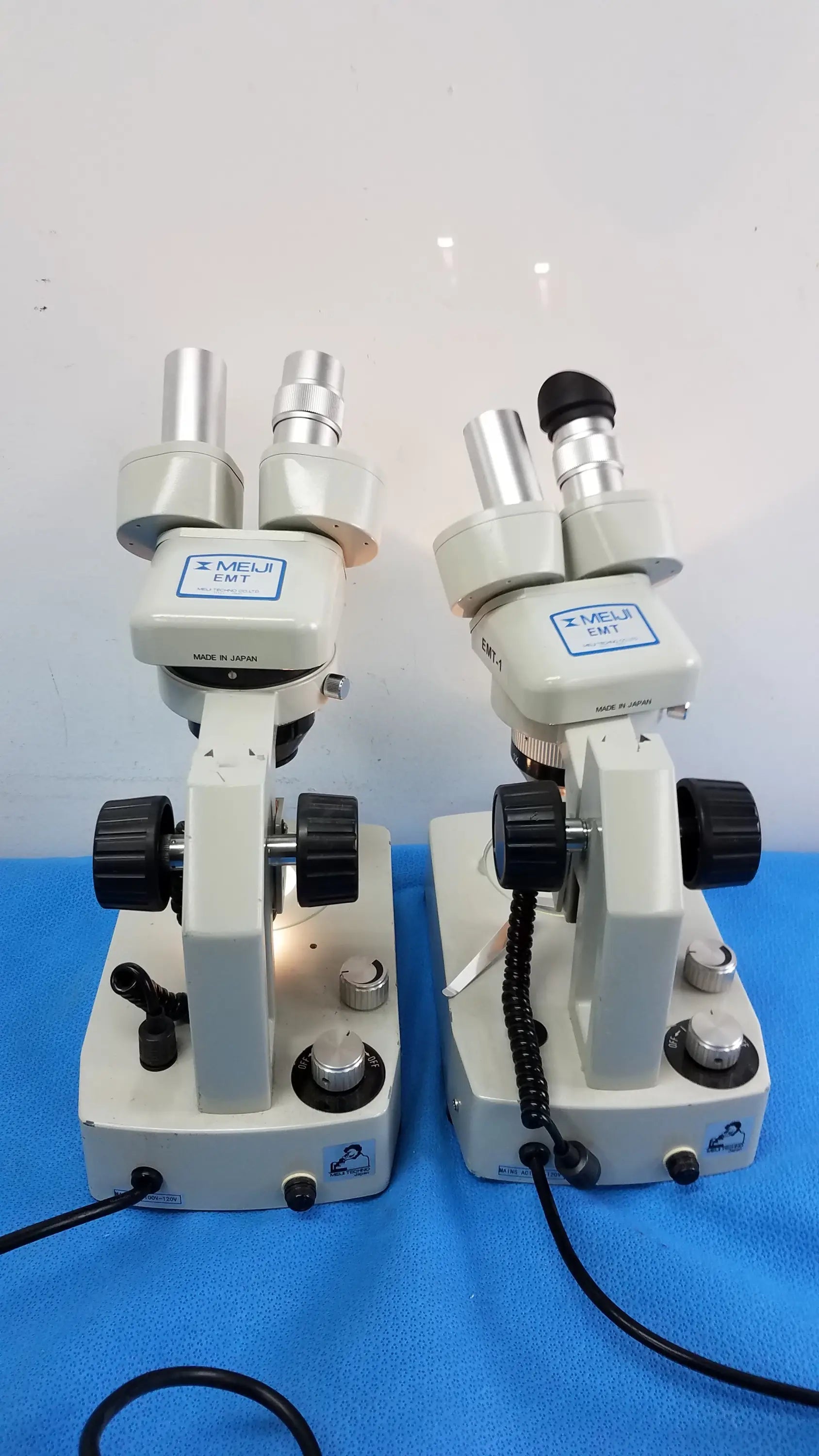 Meiji Techno Lot of 2 Meiji Techno EMT-1 Stereo Microscope Stereo Microscope, as-is (for parts) product photo 4