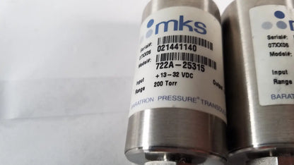 MKS Lot of 2 MKS Baratron Pressure Transducer 722A-25315, 200 Torr and 30 Torr Pressure Transducer, second-hand product photo 8