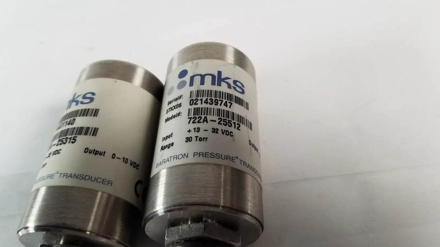 MKS Lot of 2 MKS Baratron Pressure Transducer 722A-25315, 200 Torr and 30 Torr Pressure Transducer, second-hand product photo 7