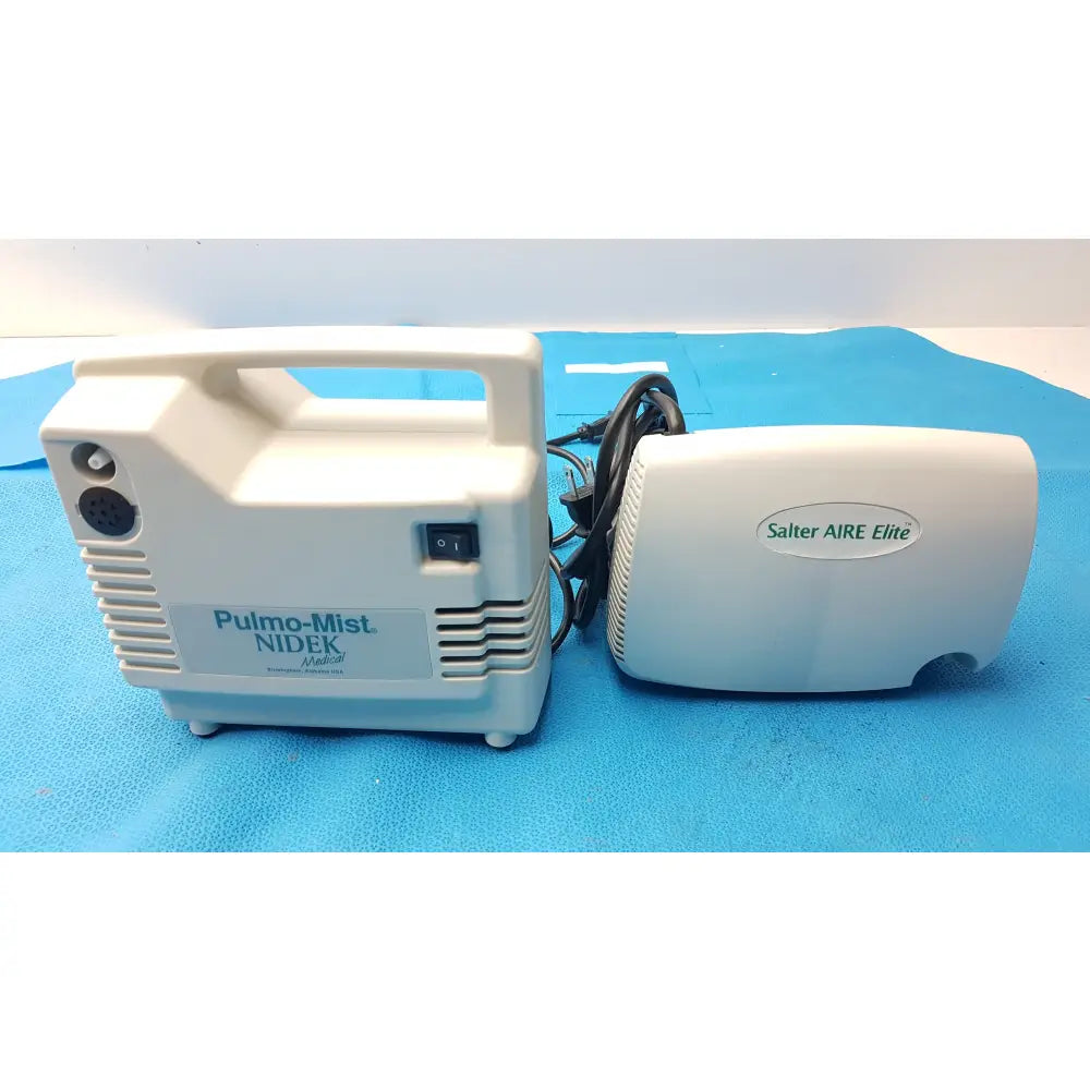 Lot of 2 Nidek Pulmo-Mist & Salter 8350-1 AIRE Elite Compressor Nebulizers - Compressor nebulizer