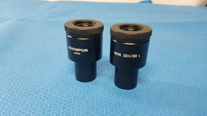Olympus Lot of 2 Olympus WHK10x/20L Microscope Eyepeices Microscope Eyepeices, second-hand product photo 2