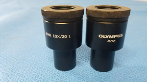 Lot of 2 Olympus WHK10x/20L Microscope Eyepeices