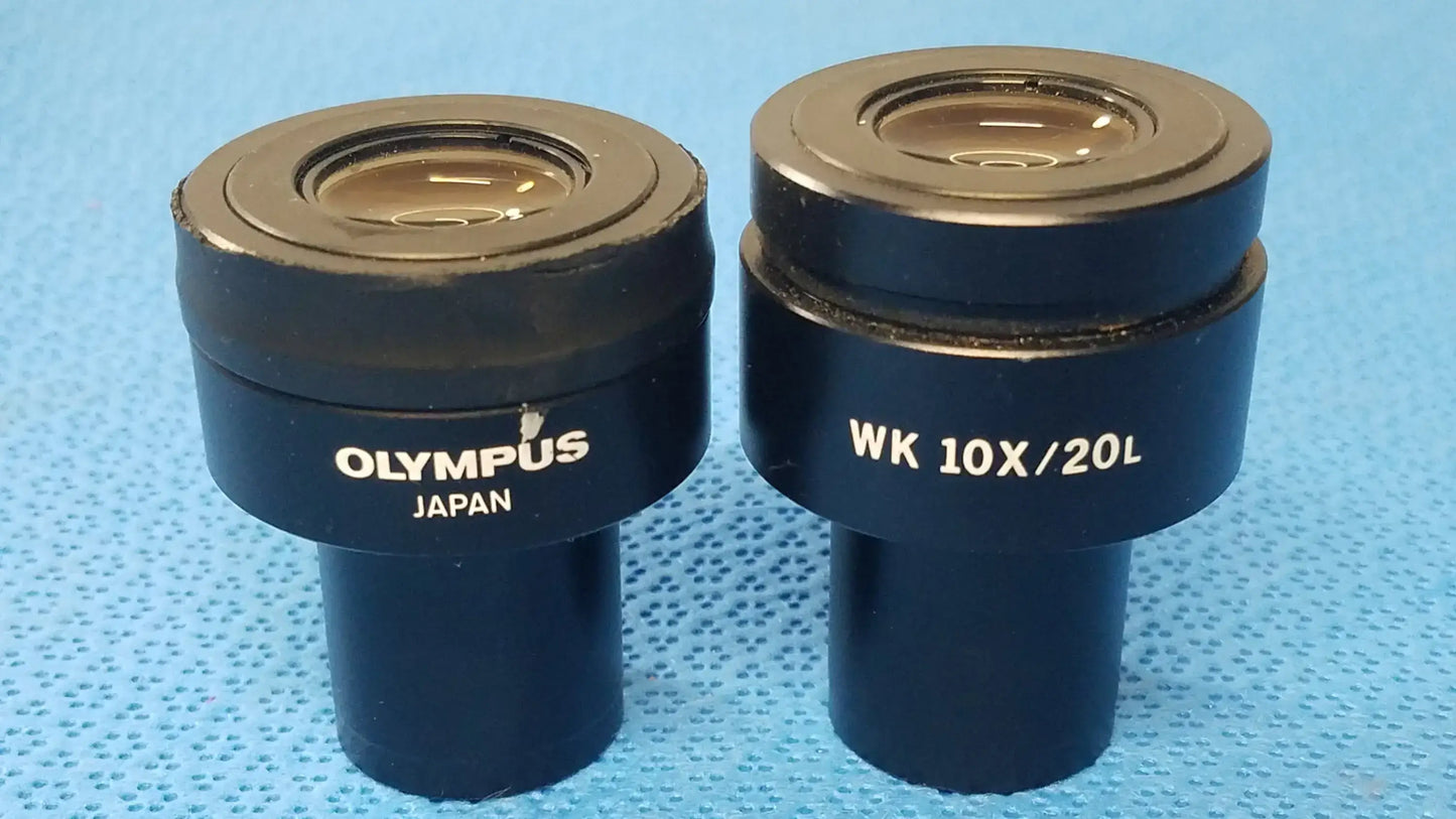 Olympus Lot of 2 Olympus WK 10x/20L Microscope Eyepieces Microscope Eyepieces, second-hand product photo 1