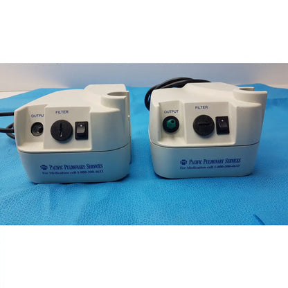 Lot of 2 Pacific Pulmonary Services Medical Air Compressor Nebulizer Units - Medical Air Compressor Nebulizer Unit