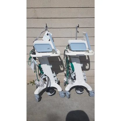 Lot of 2 Philips V60 Hospital BiPAP Ventilators With Rolling Stands - Hospital BiPAP Ventilator