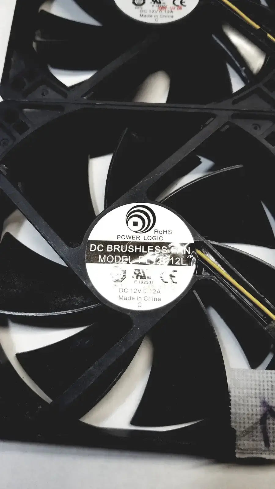 Power Logic Lot of 2 Power Logic 12V DC Brushless Fan Model PL12B12L DC Brushless Fan, second-hand product photo 2