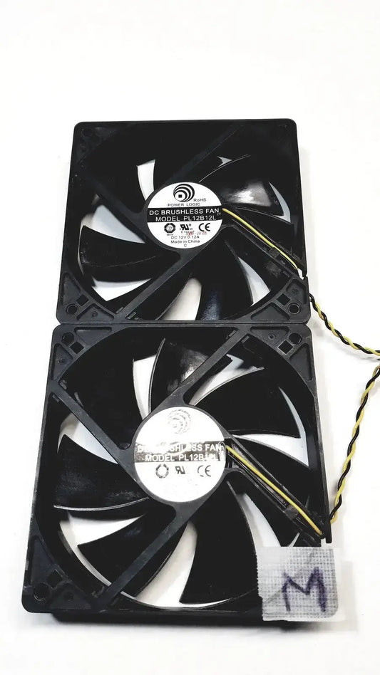 Power Logic Lot of 2 Power Logic 12V DC Brushless Fan Model PL12B12L DC Brushless Fan, second-hand product photo 1