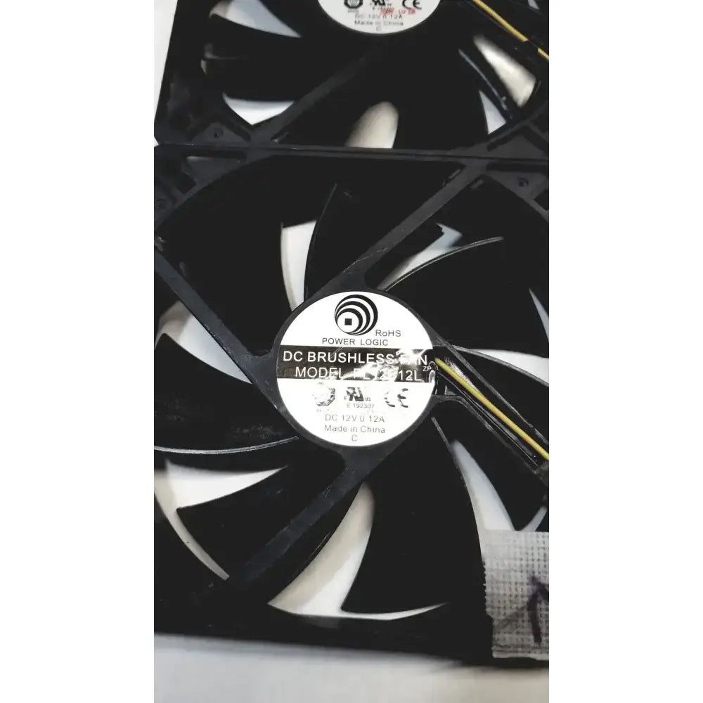 Power Logic Lot of 2 Power Logic 12V DC Brushless Fan Model PL12B12L DC Brushless Fan, second-hand product photo 2