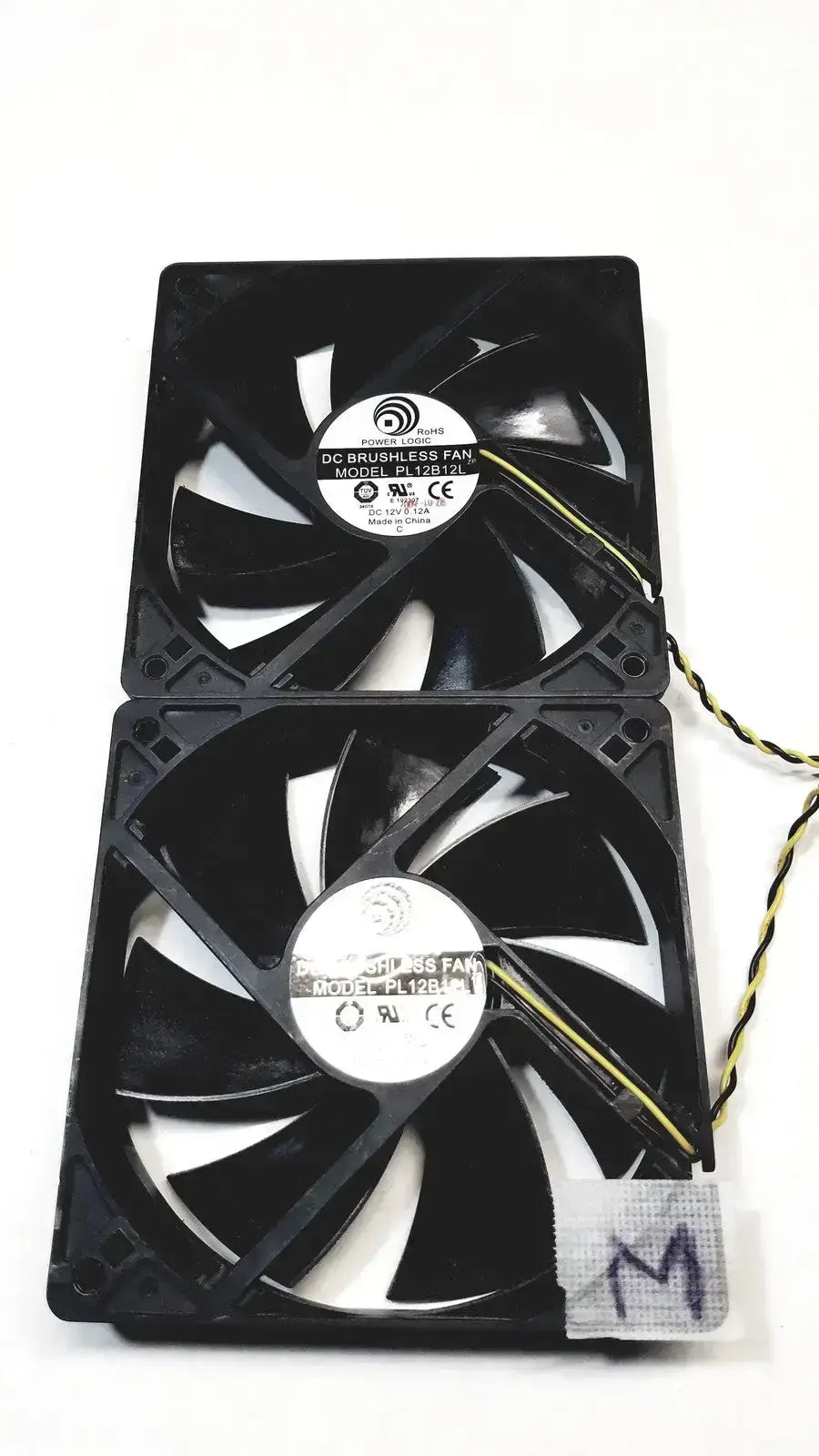 Power Logic Lot of 2 Power Logic 12V DC Brushless Fan Model PL12B12L DC Brushless Fan, second-hand product photo 1