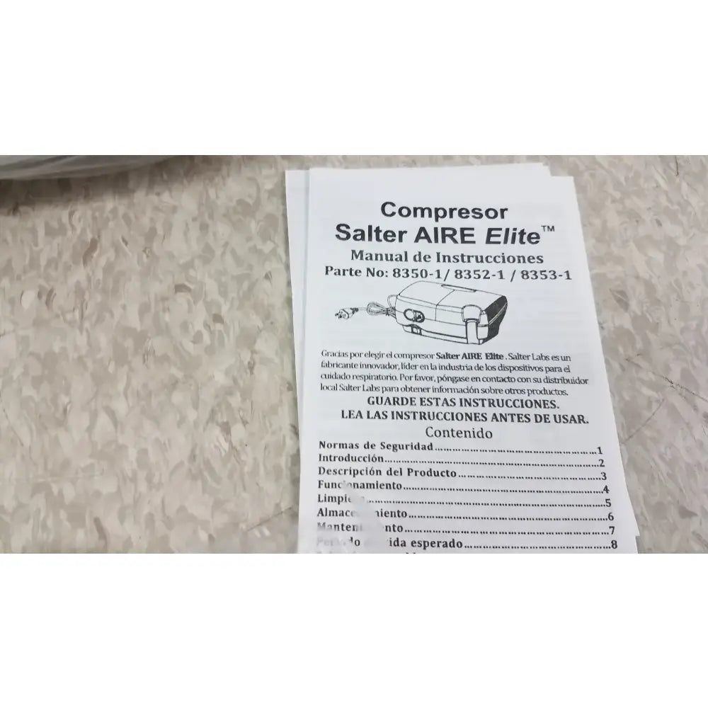 Salter Lot of 2 Salter AIRE Elite Compressor Nebulizer System Ref 8350-1 Compressor Nebulizer System, new product photo 11