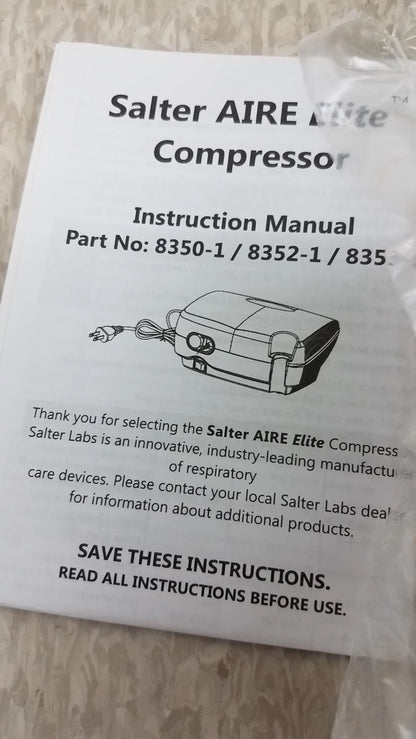 Salter Lot of 2 Salter AIRE Elite Compressor Nebulizer System Ref 8350-1 Compressor Nebulizer System, new product photo 9