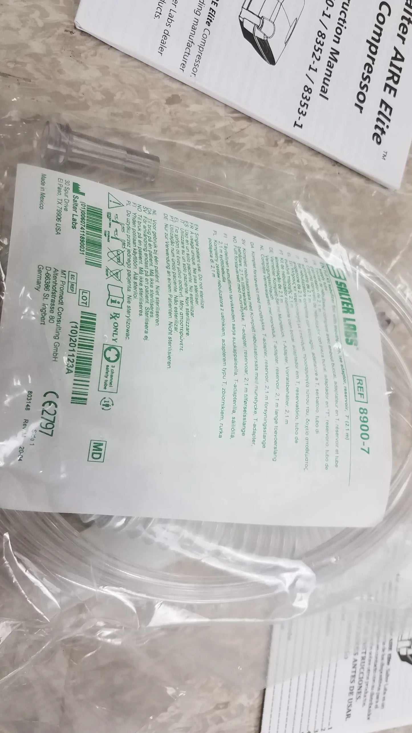 Salter Lot of 2 Salter AIRE Elite Compressor Nebulizer System Ref 8350-1 Compressor Nebulizer System, new product photo 10