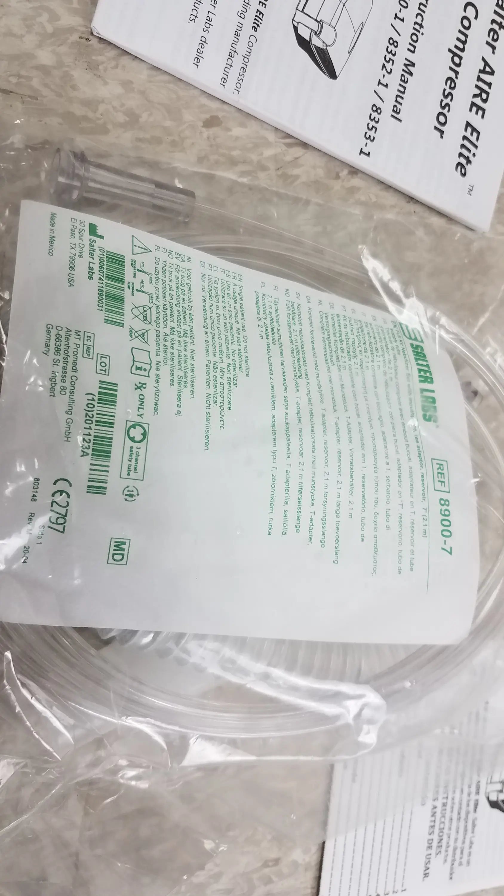 Salter Lot of 2 Salter AIRE Elite Compressor Nebulizer System Ref 8350-1 Compressor Nebulizer System, new product photo 10