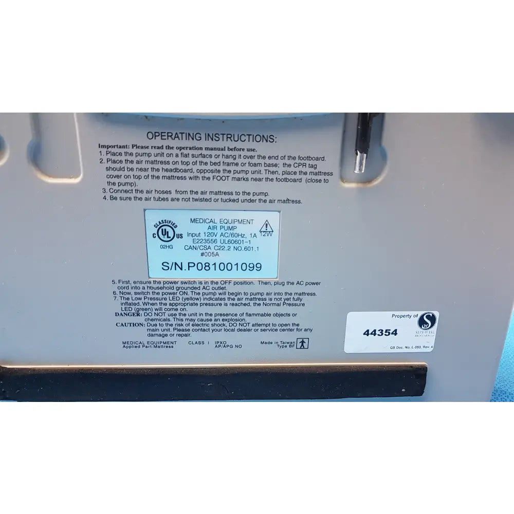 Lot of 2 Sizewise SW-AMP Dynamic Alternating Mattress Pumps - Dynamic Alternating Mattress Pump