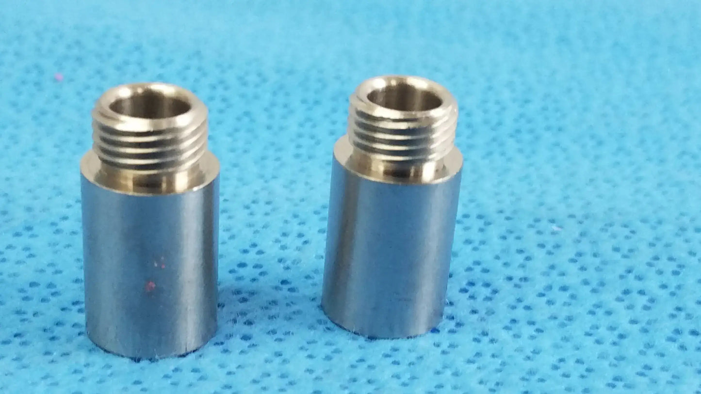 Reuse Medical Equipment Lot of - 2 Stainless Steel Male to Female Nipple Pipe Fitting Extension Male‑to‑Female Nipple Pipe Fitting Extension, second-hand product photo 1