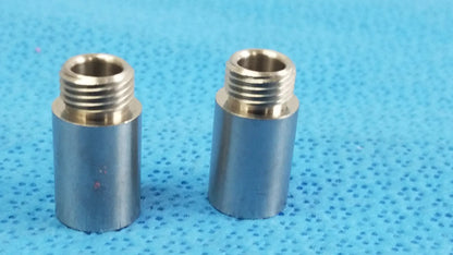 Reuse Medical Equipment Lot of - 2 Stainless Steel Male to Female Nipple Pipe Fitting Extension Male‑to‑Female Nipple Pipe Fitting Extension, second-hand product photo 1