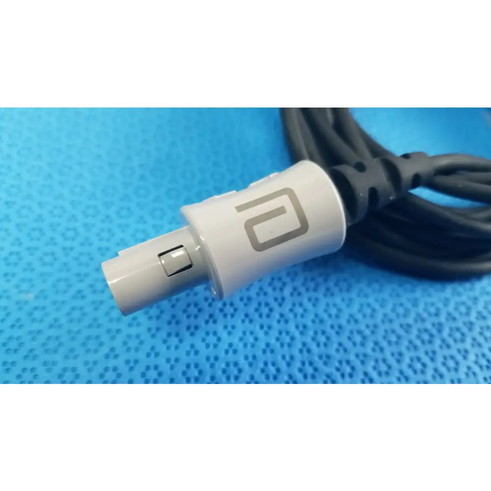 Lot of 2 white plastic USB-C stryker catheter connector cables with gray logo for reuse medical equipment
